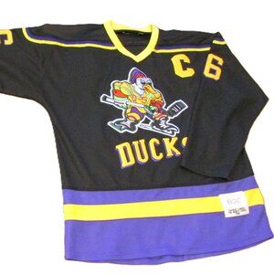 Headgear Classics Conway #96 The Mighty Ducks Black Purple Jersey Mens Size 2XL/